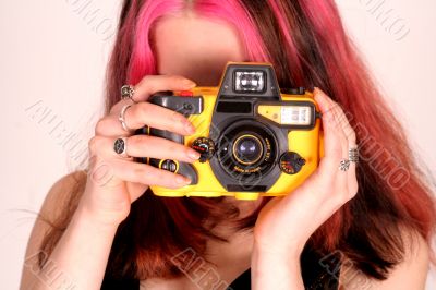 woman with camera