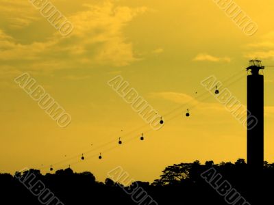 cable car silhouette