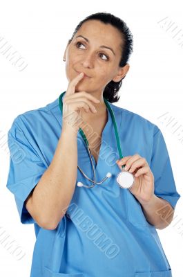 Lady Doctor thinking