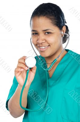 Attractive lady doctor