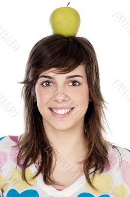 attractive girl whit green