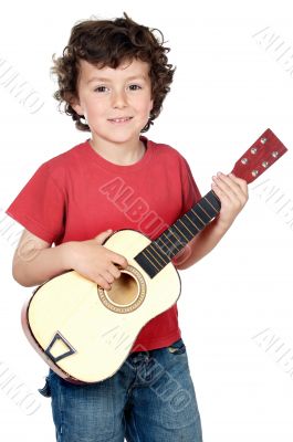 child with guitar