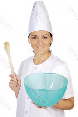 happy attractive cook woman