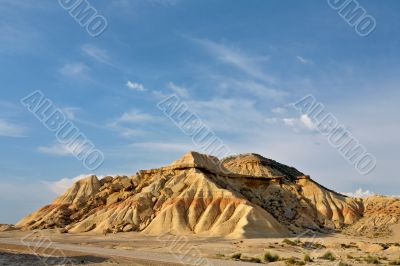 Hill over the blue sky