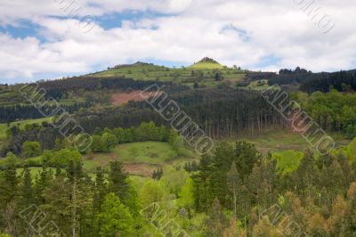 Landscape with cloudy sky
