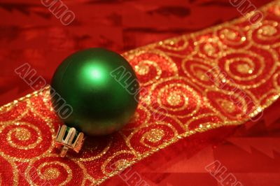 Green Ball on a Ribbon