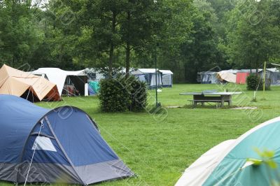 campingsite with tents