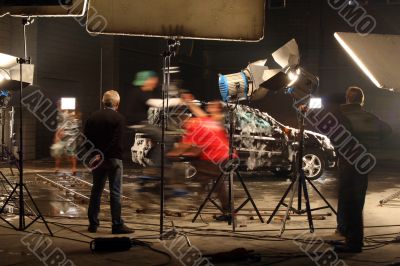 In a film studio