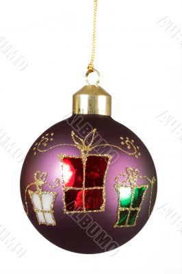 Purple christmas ornament