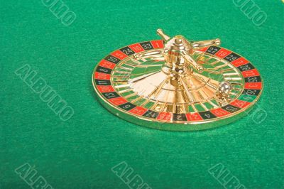 peculiar roulette on green felt