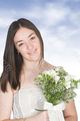 beautiful posing bride