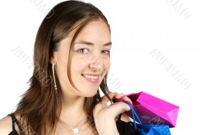 business woman with shopping bags - sally