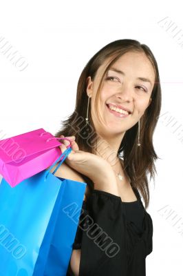 girl with shopping bags - sally