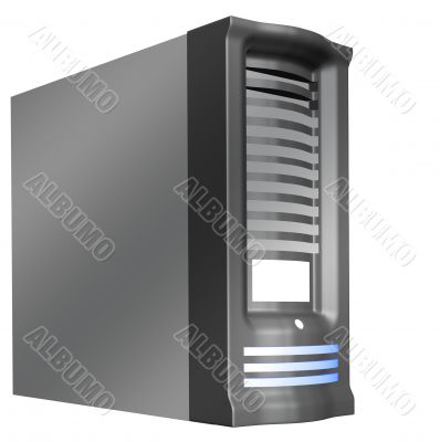 single server over white