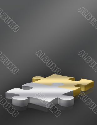 gold and silver puzzle pieces
