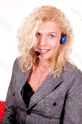 woman with headphone