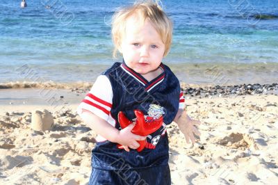 boy on the beach