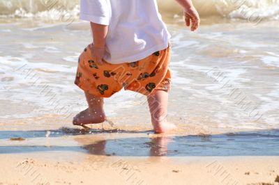 on the beach