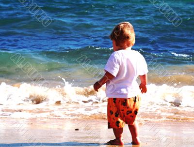 child on the beach