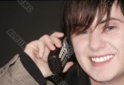 on the phone