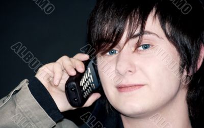 on the phone