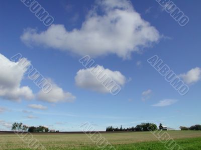 wide shot farmland