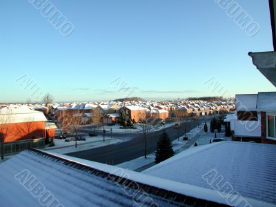 winter morning with snow