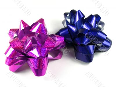 Blue & purple bow