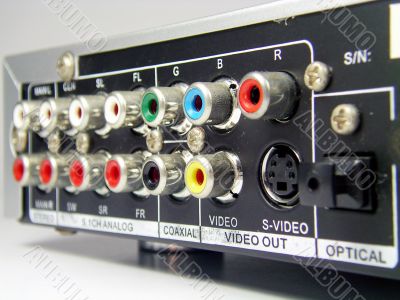 DVD player jack panel