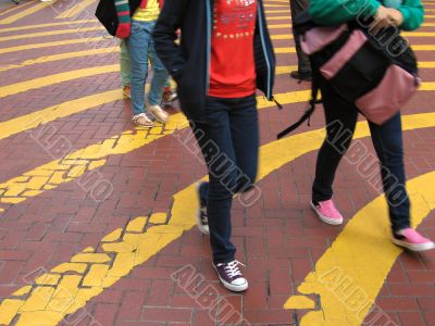 Crossing the road