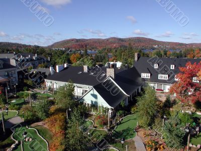 view on the cable car at Mont Tremblant