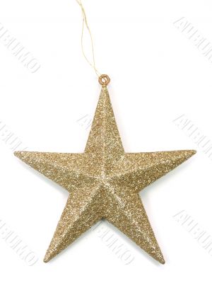 Golden christmas star