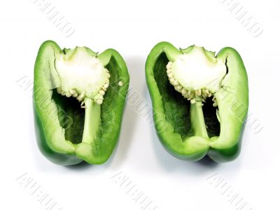 Cutted green pepper