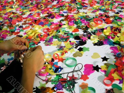 Preparing of colorful decoration background