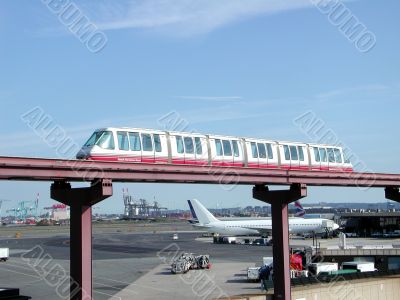 Sky train in airport