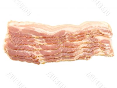 Strips of smoked bacon