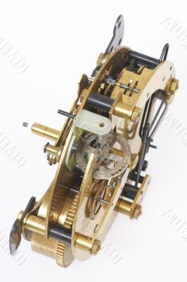 old gold-coloured clockwork
