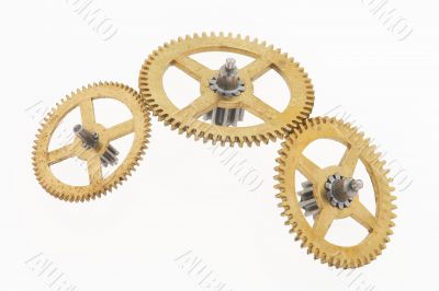 three old little cogwheels