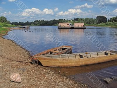 Ferry through the river