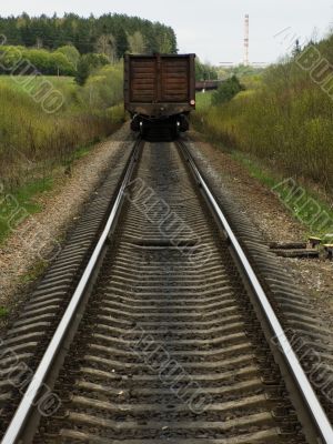 The cargo railway train