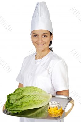 happy attractive cook woman