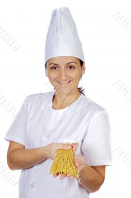 happy attractive cook woman