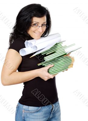 Attractive girl student