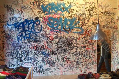 Interior of shoe shop