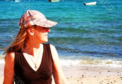 woman on the beach