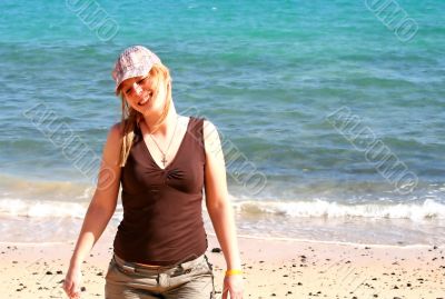 woman on the beach