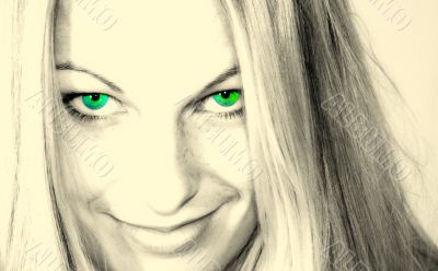 green eyes