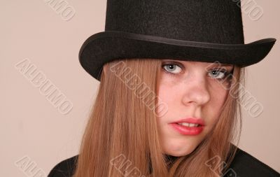 woman with cylinder