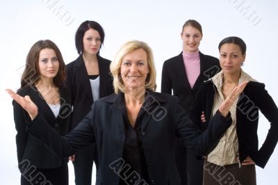 woman and her team