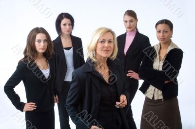 five businesspeople
